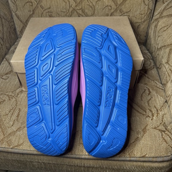 HOKA Ora Recovery Slide 3 Cyclamen/Coastal Sky‎ Men's 13 NEW - Picture 6 of 7